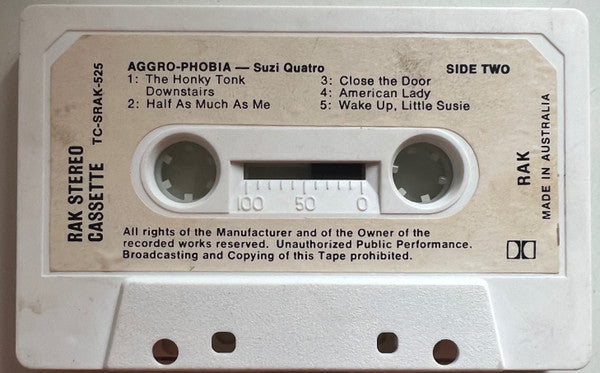 Suzi Quatro : Aggro-Phobia (Cass, Album)