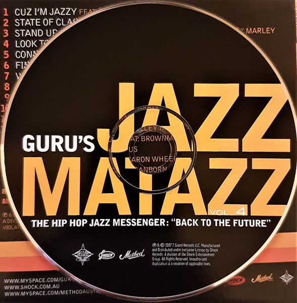 Guru's Jazzmatazz* : Jazzmatazz Vol. 4: The Hip Hop Jazz Messenger: "Back To The Future" (CD, Album, Promo, Car)