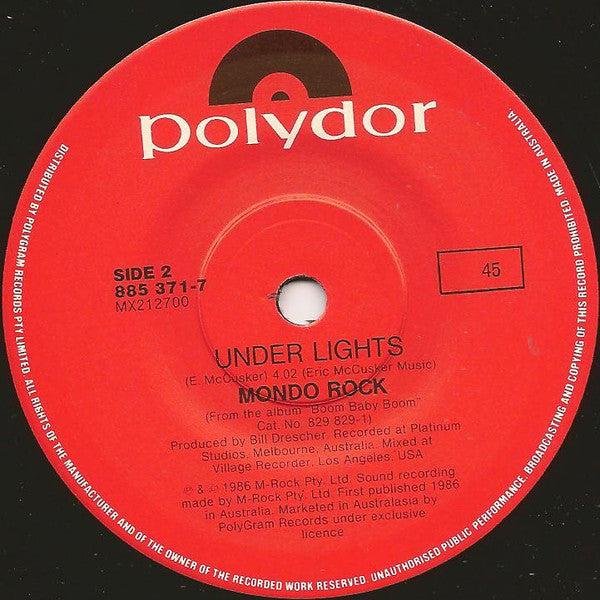 Mondo Rock : Primitive Love Rites (7", Single)