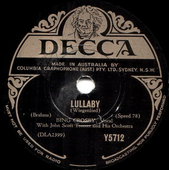 Bing Crosby : Marcheta / Lullaby (Shellac, 10", 1st)