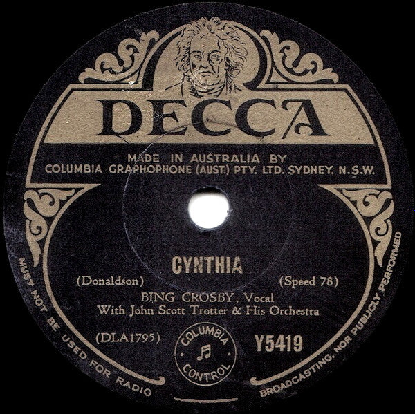 Bing Crosby : Maybe / Cynthia (Shellac, 10")