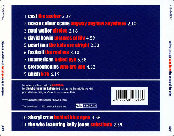 Various : Substitute - The Songs Of The Who (CD, Album, Enh)