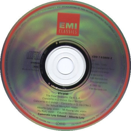 Antonio Vivaldi, Yehudi Menuhin, Camerata Lysy Gstaad, Alberto Lysy : Le Quattro Stagioni (CD, Comp)