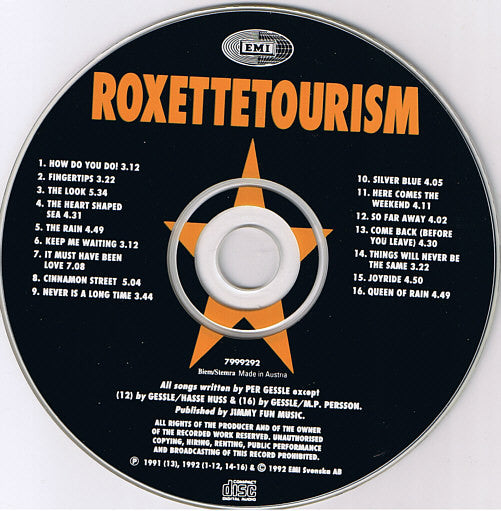 Roxette : Tourism (CD, Album)