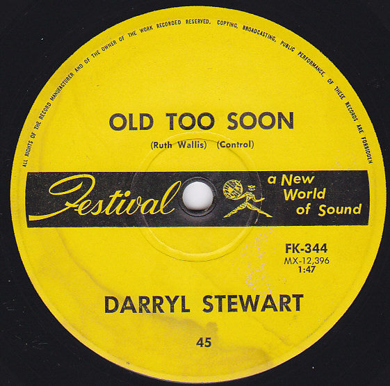 Darryl Stewart : I Watch The Surf / Old Too Soon (7", Single)