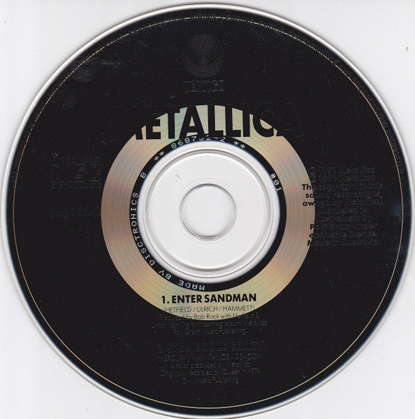 Metallica : Enter Sandman (CD, Single, Car)