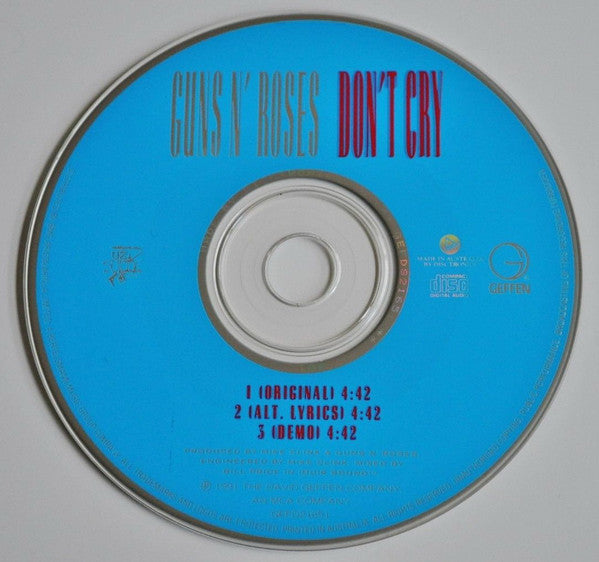 Guns N' Roses : Don't Cry (CD, Maxi)