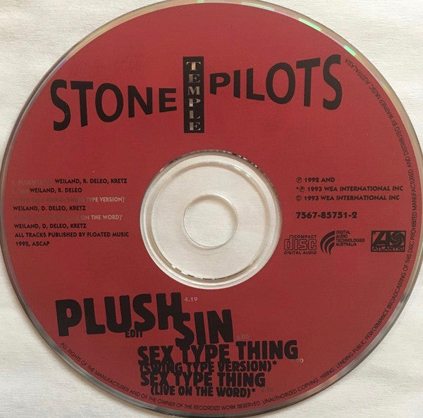 Stone Temple Pilots : Plush (CD, Single)