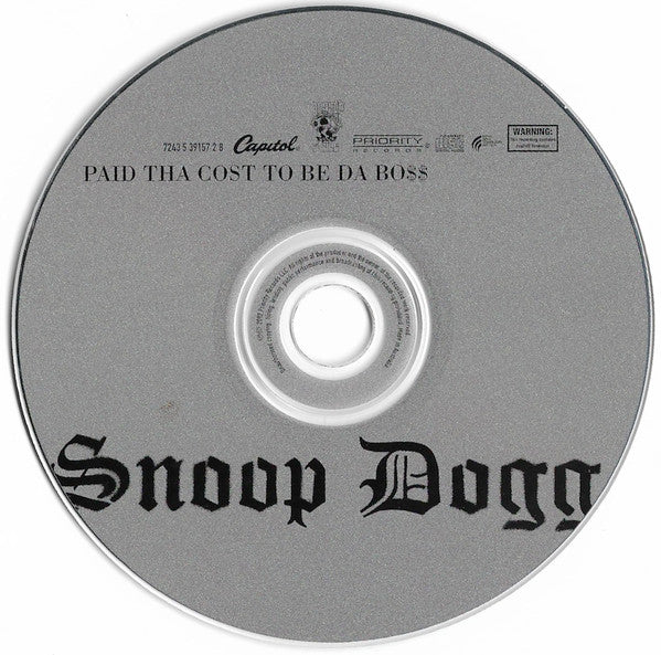 Snoop Dogg : Paid Tha Cost To Be Da Bo$$ (CD, Album)