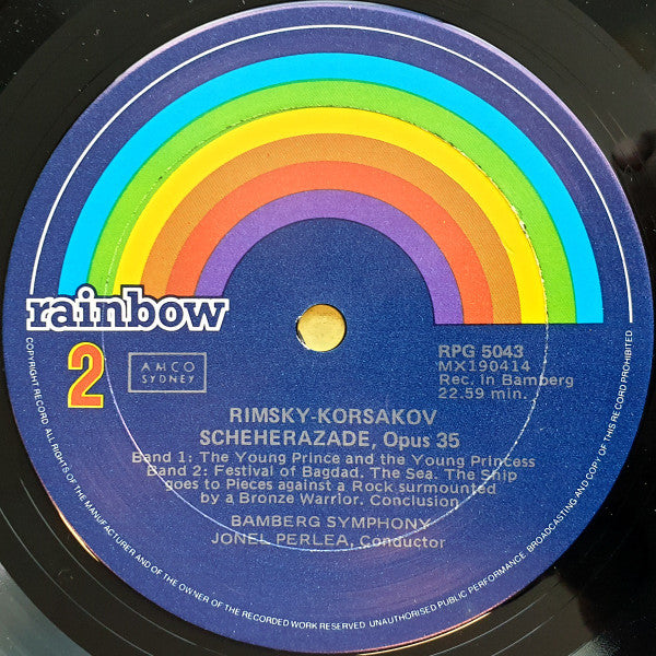 Rimsky-Korsakov*, Bamberg Symphony*, Jonel Perlea : Scheherazade (LP, RE)
