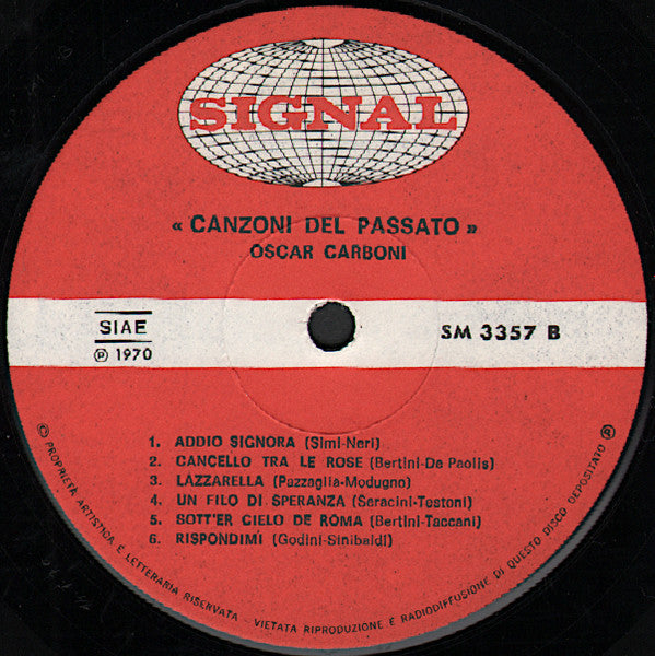 Oscar Carboni : Canzoni Del Passato (LP, Comp)