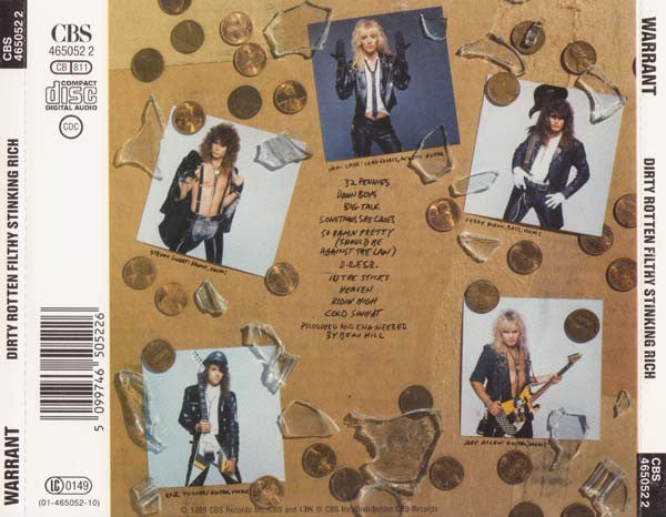Warrant : Dirty Rotten Filthy Stinking Rich (CD, Album)