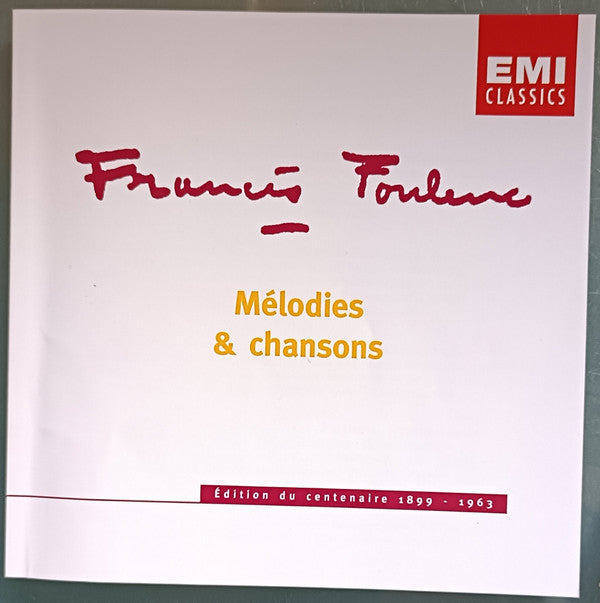 Francis Poulenc : Edition Du Centenaire: Melodies & Chansons 1899 - 1963 (5xCD, Comp, Mono, ADD + Box)