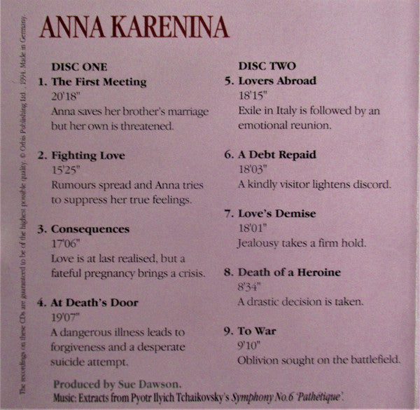 Leo Tolstoy*, Diana Quick : Anna Karenina (2xCD)