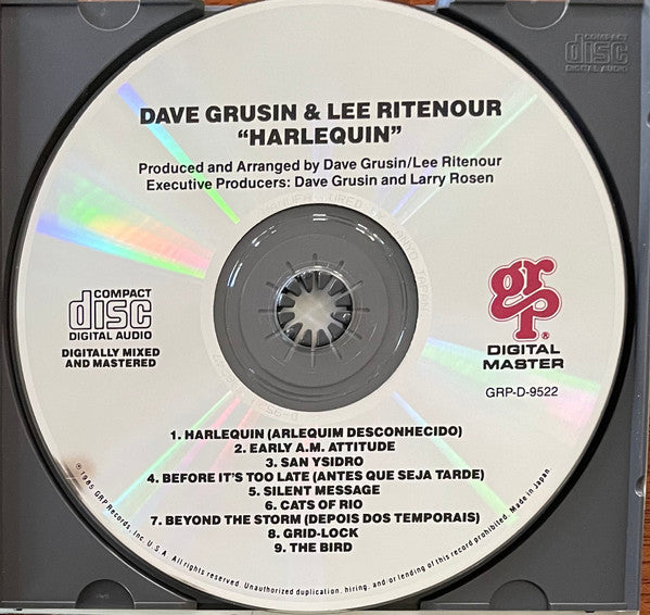 Dave Grusin / Lee Ritenour : Harlequin (CD, Album)