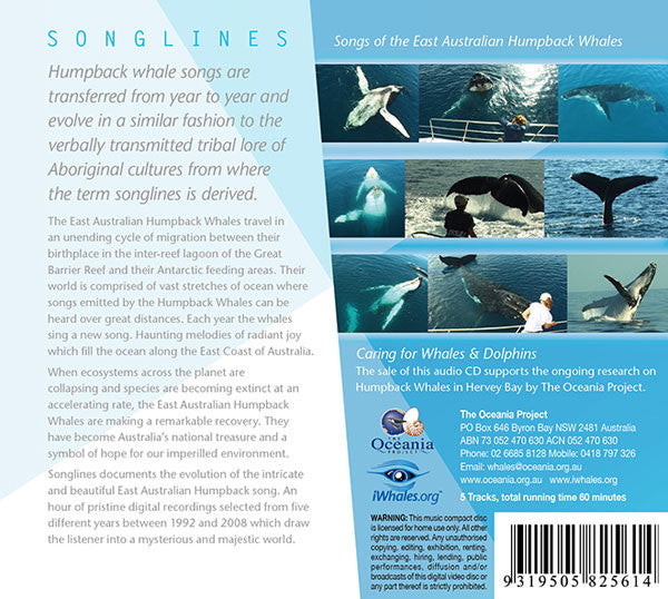 The Oceania Project : SONGLINES Songs of the East Australian Humpback Whales (CD, Comp)