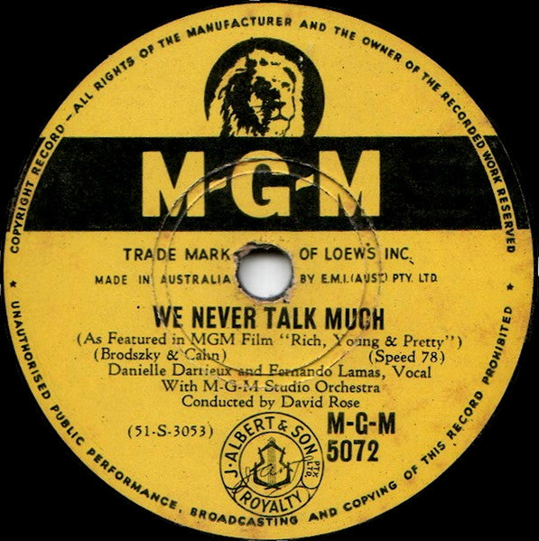 Fernando Lamas / Danielle Darrieux & Fernando Lamas : Paris / We Never Talk Much (Shellac, 10")