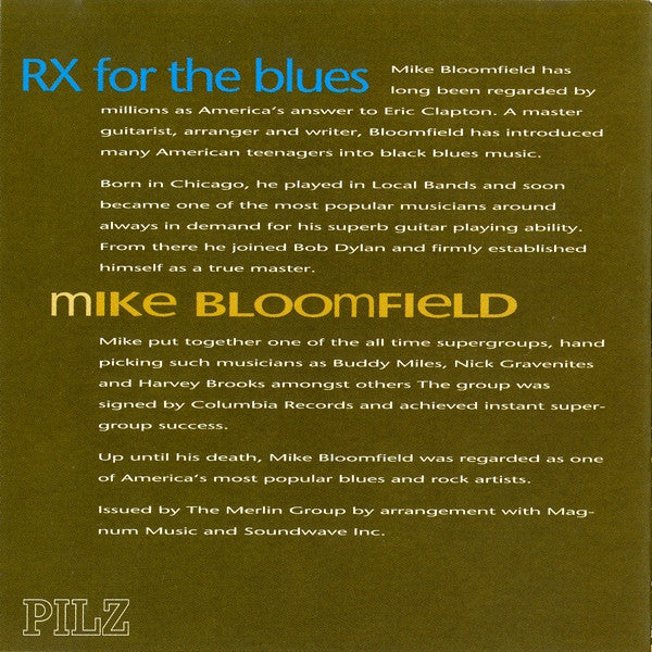 Mike Bloomfield : RX For The Blues (CD)