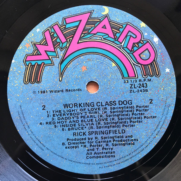 Rick Springfield : Working Class Dog (LP, Album)