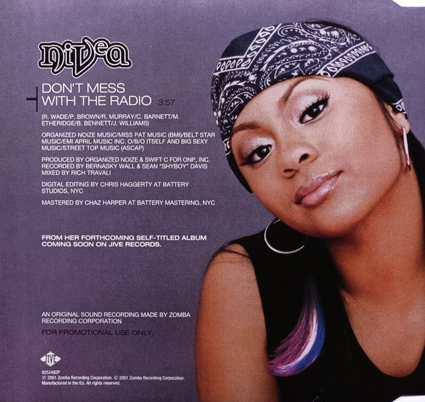 Nivea : Don't Mess With The Radio (CD, Single, Promo)