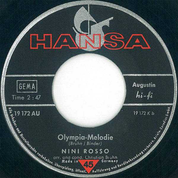 Nini Rosso : La Montanara / Olympia Melodie (7", Single)