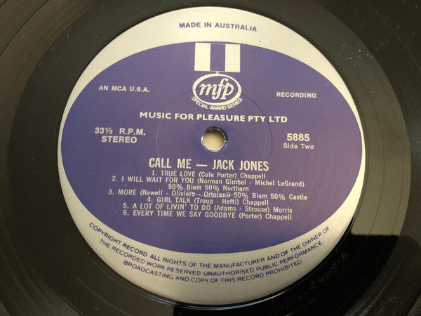 Jack Jones : Call Me (LP, Comp)