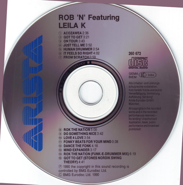 Rob 'N' Raz Feat. Leila K : Rob 'N' Raz Featuring Leila K (CD, Album)