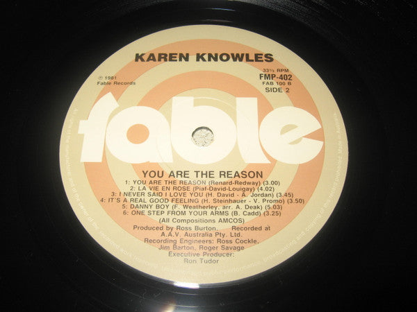Karen Knowles : You Are The Reason (LP, Album, RE)