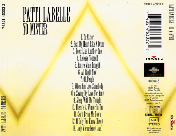 Patti LaBelle : Yo Mister (CD, Comp)
