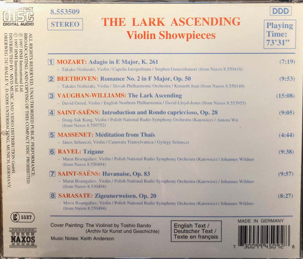 Various : The Lark Ascending: Violin Showpieces (CD, Comp)