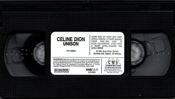 Celine Dion* : Unison (VHS, Comp, NTSC)