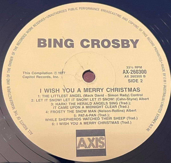 Bing Crosby : I Wish You A Merry Christmas (LP, RE)
