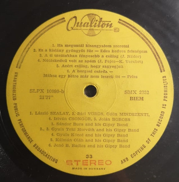 Various : Nótacsokor - Hungarian Songs (LP, Comp)