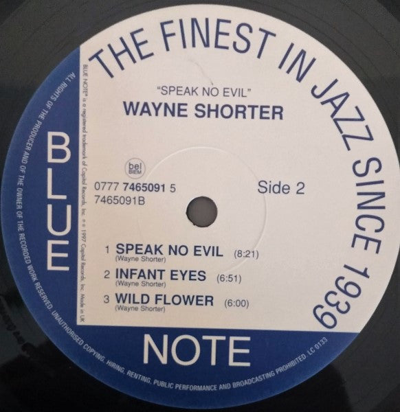 Wayne Shorter : Speak No Evil (LP, Album, RE, 180)