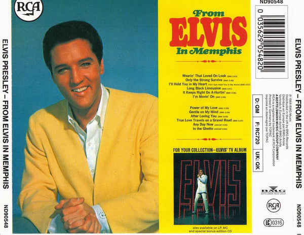 Elvis Presley : From Elvis In Memphis (CD, Album, RE)