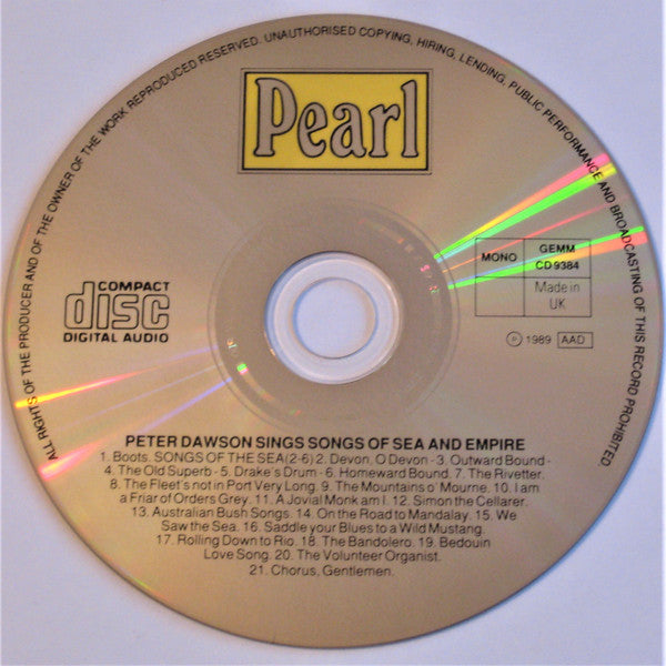Peter Dawson : Songs Of The Sea (Stanford) And Other Songs Of Sea & Empire (CD, Album)