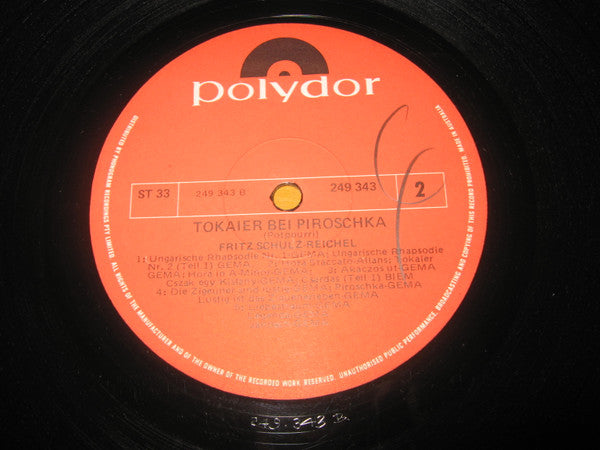 Fritz Schulz-Reichel : Tokaier Bei Piroschka (LP, Album)