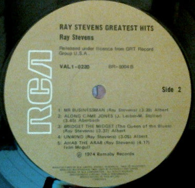 Ray Stevens : Ray Stevens' Greatest Hits (LP, Album, Comp, RE)