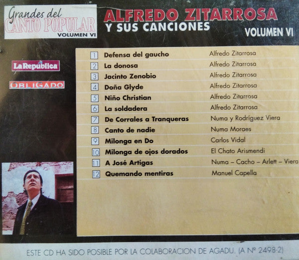 Alfredo Zitarrosa : Alfredo Zitarrosa y Sus Canciones (CD, Comp)