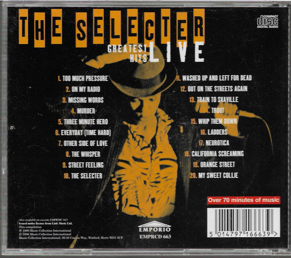 The Selecter : Greatest Hits Live (CD, Comp)