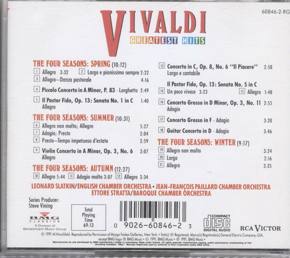 Vivaldi* : Greatest Hits (CD, Album, Comp)