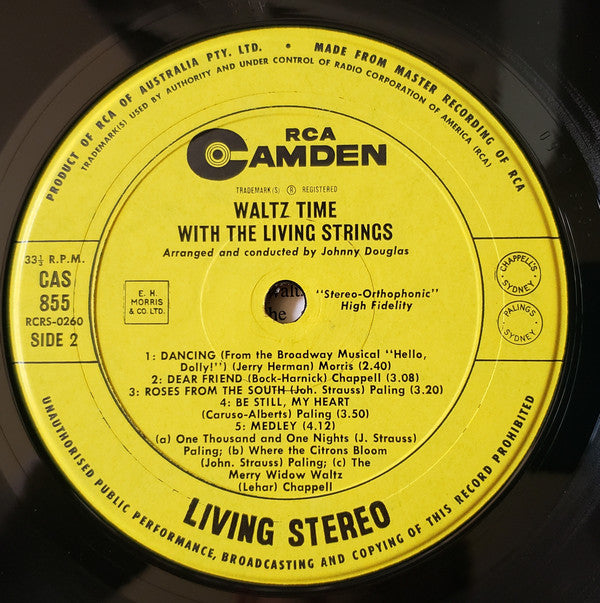 Living Strings : Waltz Time With The Living Strings (LP, Album)