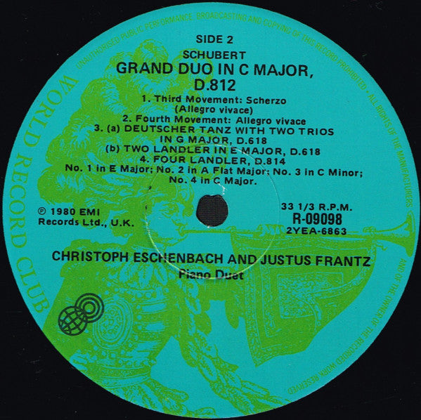 Schubert*, Christoph Eschenbach, Justus Frantz : Grand Duo D.812 / Deutsche Tänze D.618 / 4 Ländler D.814 / 2 Ländler E, D.618 (LP, Album, Club)