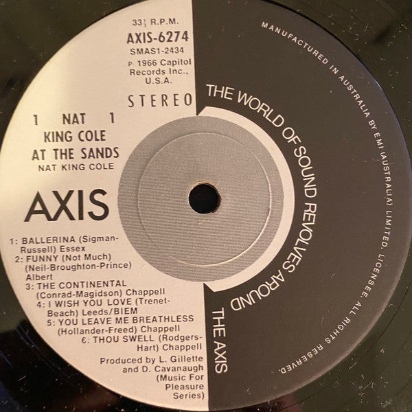 Nat King Cole : Nat King Cole At The Sands (LP, Album)