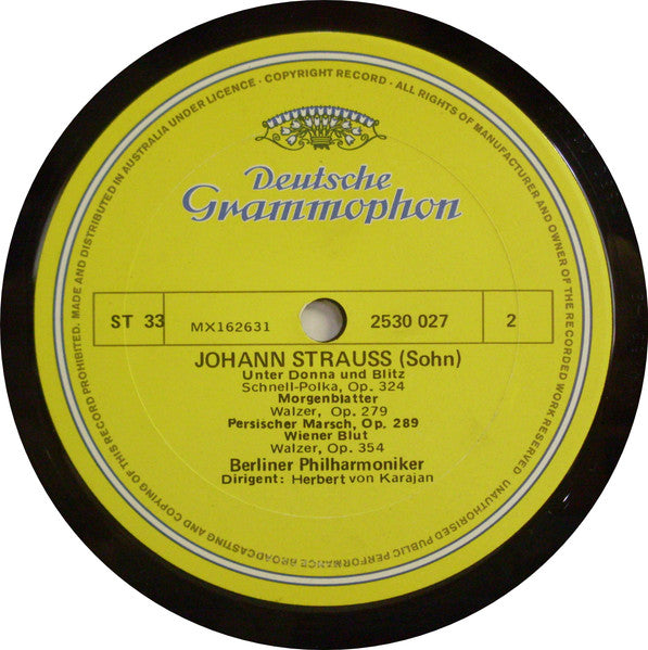 Johann Strauss Jr., Josef Strauß, Berliner Philharmoniker, Herbert von Karajan : Walzer - Polkas - Märsche (LP, Album)