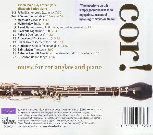 Alison Teale : Cor! (CD, Album)
