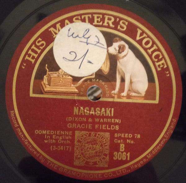 Gracie Fields : Nagasaki / Scented Soap (Shellac, 10")