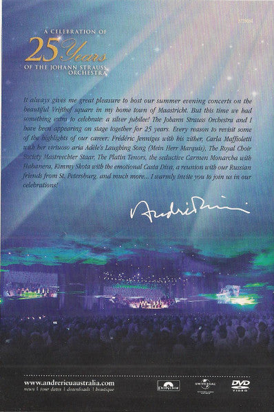 André Rieu : Happy Birthday! - A Celebration Of The 25 Years Of The Johann Strauss Orchestra (DVD-V, RE, NTSC)