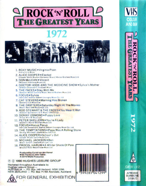 Various : 72 (16 Golden Greats) (VHS, Comp)