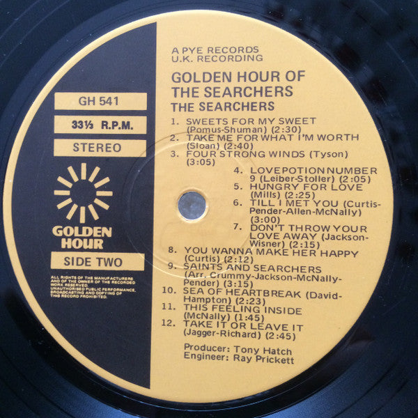 The Searchers : The Golden Hour Of The Searchers (LP, Comp)